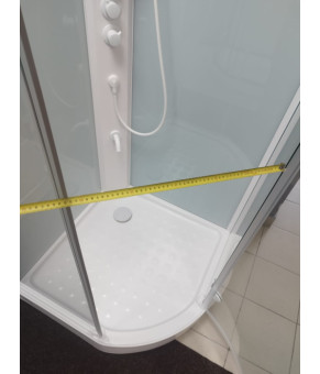 Душевая кабина с поддоном DUSEL AVENUE Satin 950x950x2100 см, стекло прозрачное, 558001