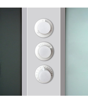 Душевой бокс DUSEL AVENUE White Matt 95x95x210 стекло прозрачное, профиль белый 558003