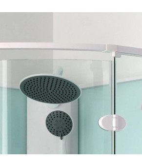 Душевой бокс DUSEL AVENUE White Matt 95x95x210 стекло прозрачное, профиль белый 558003