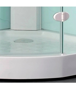 Душевой бокс DUSEL AVENUE White Matt 95x95x210 стекло прозрачное, профиль белый 558003