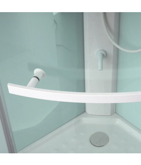 Душевой бокс DUSEL AVENUE White Matt 95x95x210 стекло прозрачное, профиль белый 558003