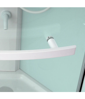Душевой бокс DUSEL AVENUE White Matt 95x95x210 стекло прозрачное, профиль белый 558003
