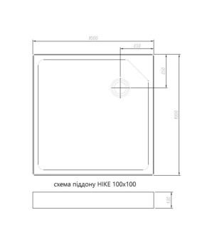Душевой бокс DUSEL HIKE Satin 100x100x210 стекло прозрачное, профиль сатин