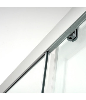 Душевой бокс DUSEL HIKE Satin 90x90x210 стекло прозрачное, профиль сатин 551002