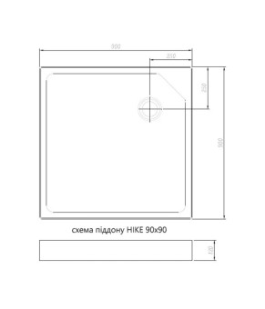 Душевой бокс DUSEL HIKE Satin 90x90x210 стекло прозрачное, профиль сатин 551002