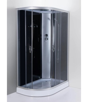 Гидромассажный бокс Aquastream GLS 120 Black Low правосторонній 18718