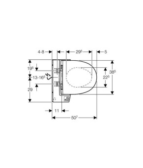 Крышка биде GEBERIT AQUACLEAN 5000