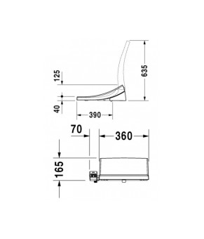 Крышка биде DURAVIT SENSO WASH D-CODE 610100