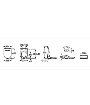 Крышка биде ROCA MULTICLEAN PREMIUM ROUND