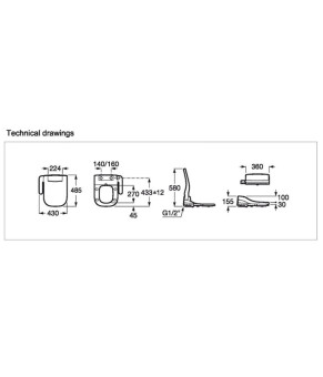 Крышка биде ROCA MULTICLEAN ADVANCE SOFT