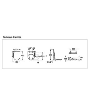 Крышка биде ROCA MULTICLEAN ADVANCE ROUND