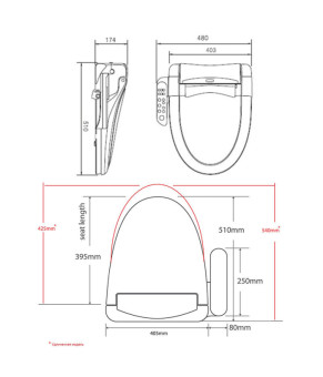 Кришка біде QUOSS 5100