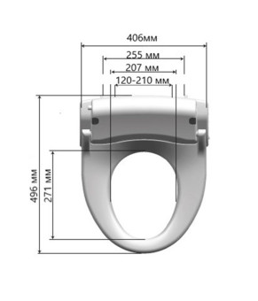Крышка биде DIB J410R