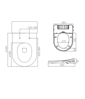 Крышка биде WELLI LB801