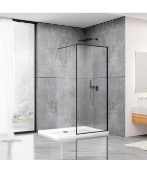 Душевая стенка DUSEL Walk-In WL171В1 Black Matt 900*2000 (8мм)