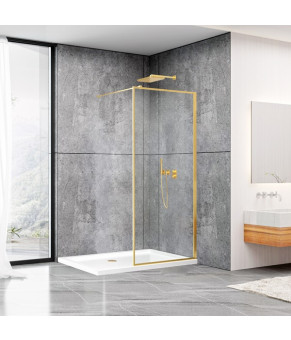 Душова стінка DUSEL Walk-In WL172G Gold 900*2000 (8мм)