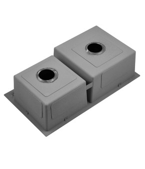 Кухонная мойка из нержавеющей стали Dusel DS50878-2RNB 780*430*220 Right (Nano Black)
