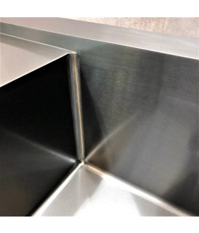 Мийка кухонна з нержавіючої сталі SS304 DS50778-2RNB 780*490*230 Right (Nano Black)