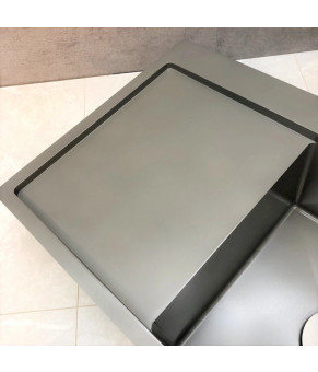 Кухонная мойка из нержавеющей стали Dusel DS50678-2RNG 780*490*230 Right (Nano Grey)