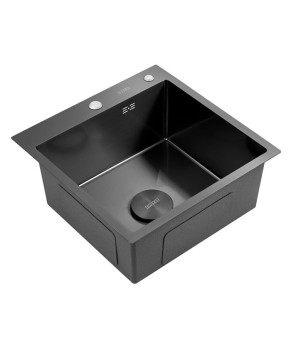 Кухонная мойка из нержавеющей стали SS304 DS50560-2NB (600*500*220мм) Nano Black) DS50560-2NB