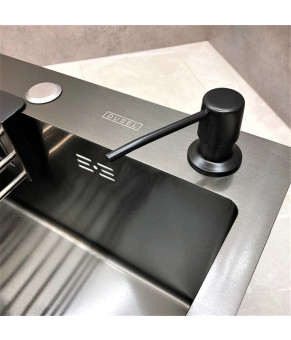 Кухонная мойка из нержавеющей стали SS304 DS50560-2NB (600*500*220мм) Nano Black) DS50560-2NB