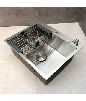 Кухонная мойка из нержавеющей стали SS304 DS50550-3BR 500*500*220 (Brushed)