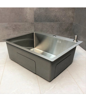 Кухонная мойка из нержавеющей стали SS304 DS50550-3BR 500*500*220 (Brushed)