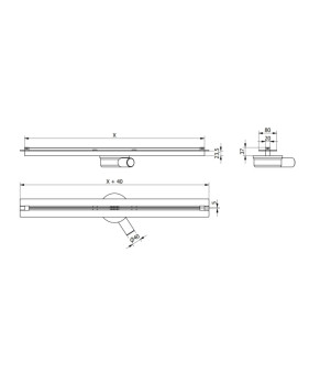 Трап для душа MEXEN FLAT 360° SUPER SLIM CHROME хром 60 см