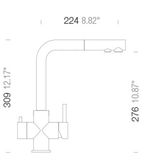 Смеситель Schock Vitus ST. STEEL-90 56012090