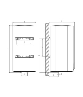 Водонагрівач OCEAN CUBE RZF50D-4, ET+DT (сухий тен) 50л