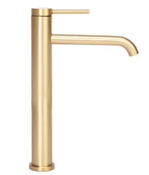 Смеситель для умывальника Rea Clif gold brushed высокий (REA-B5329)