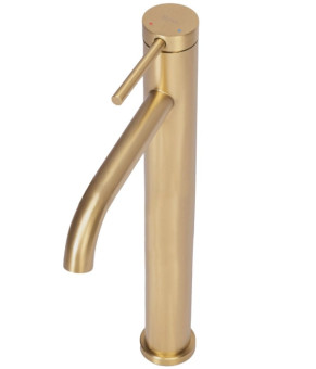 Смеситель для умывальника Rea Clif gold brushed высокий (REA-B5329)