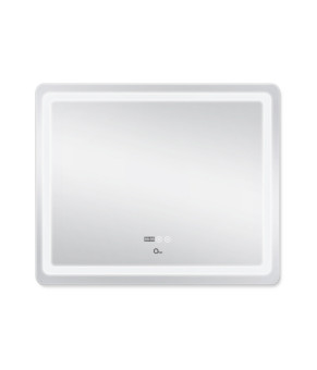 Дзеркало Qtap Mideya 1000х700 з LED-підсвічуванням Touch, з антизапотіванням, з годинником, димером, рег. яскравості QT2078NCF10070W