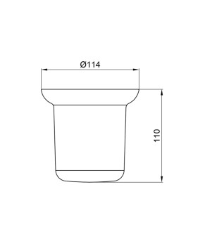 Колба для йоржика Lidz Oreo 0520 (матове скло) LDORE0520CRM37455 Chrome