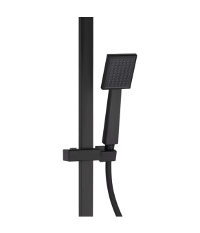 Душова система для кабіни Qtap Capricorn на три споживача (з виливом) 53103KNB Black Matt