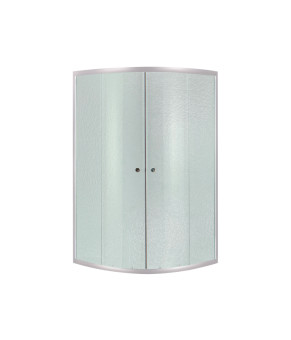 Душевая кабина Latwa SC80x80.SAT.MID.FR полукруглая, стекло Frost 4 мм + Душевой поддон KAPIELKA ST80x80x26 с панелью Lidz (LLSC8080SATMIDFR2SET)
