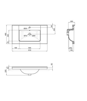 Раковина Qtap Albatross Q 900х480х230 White QT01115090QW1