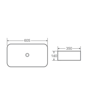 Раковина-чаша Qtap Tern 605x350x140 White з донним клапаном QT17112270W