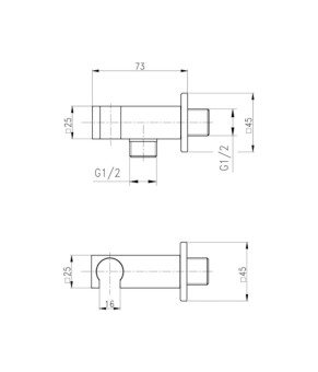 Подключение шланга Qtap Fixsit Spojeni 025 Black Matt (QTCRBBH025NB)