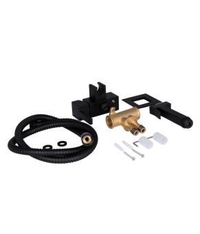 Набор для гігієнічного душу Qtap Inspai-Varius прямокутний QT259710842859NB Black Matt