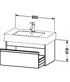 Тумба с раковиной Duravit Ketho 054582