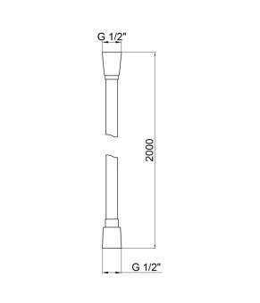 Шланг для ручного душу Qtap Hadice 2000 мм QT054BL43075 Black Matt