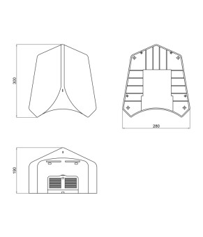 Сушарка для рук Qtap Dart настінна QT171GR42920 Grey