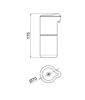 Дозатор для рідкого мила Qtap Pohodli автоматичний 4,5V QT144WH42925 White (Autodávkovač)