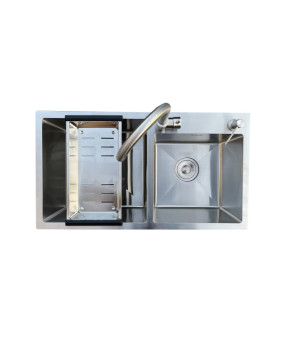 Комплект: Мойка кухонная Romzha Arta U-730SDN (A) + Смеситель (RO47800)