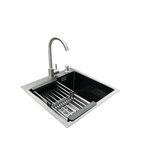 Комплект мийка + змішувач Romzha Arta Nova U-450 BL (A)