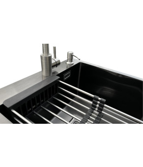Комплект мийка + змішувач Romzha Arta Nova U-450 BL (A)