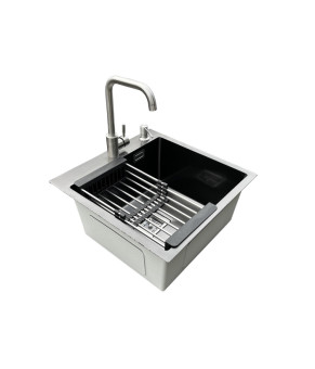 Комплект мийка + змішувач Romzha Arta Nova U-450 BL (B)