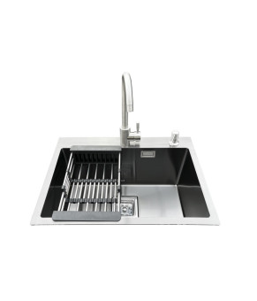 Комплект мийка + змішувач Romzha Arta Nova U-550 BL (A)