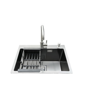 Комплект мийка + змішувач Romzha Arta Nova U-550 BL (B)